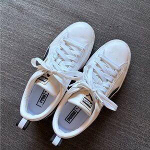 Puma Classic White and Black Sneakers